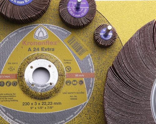 selection of abrasive sanding discs